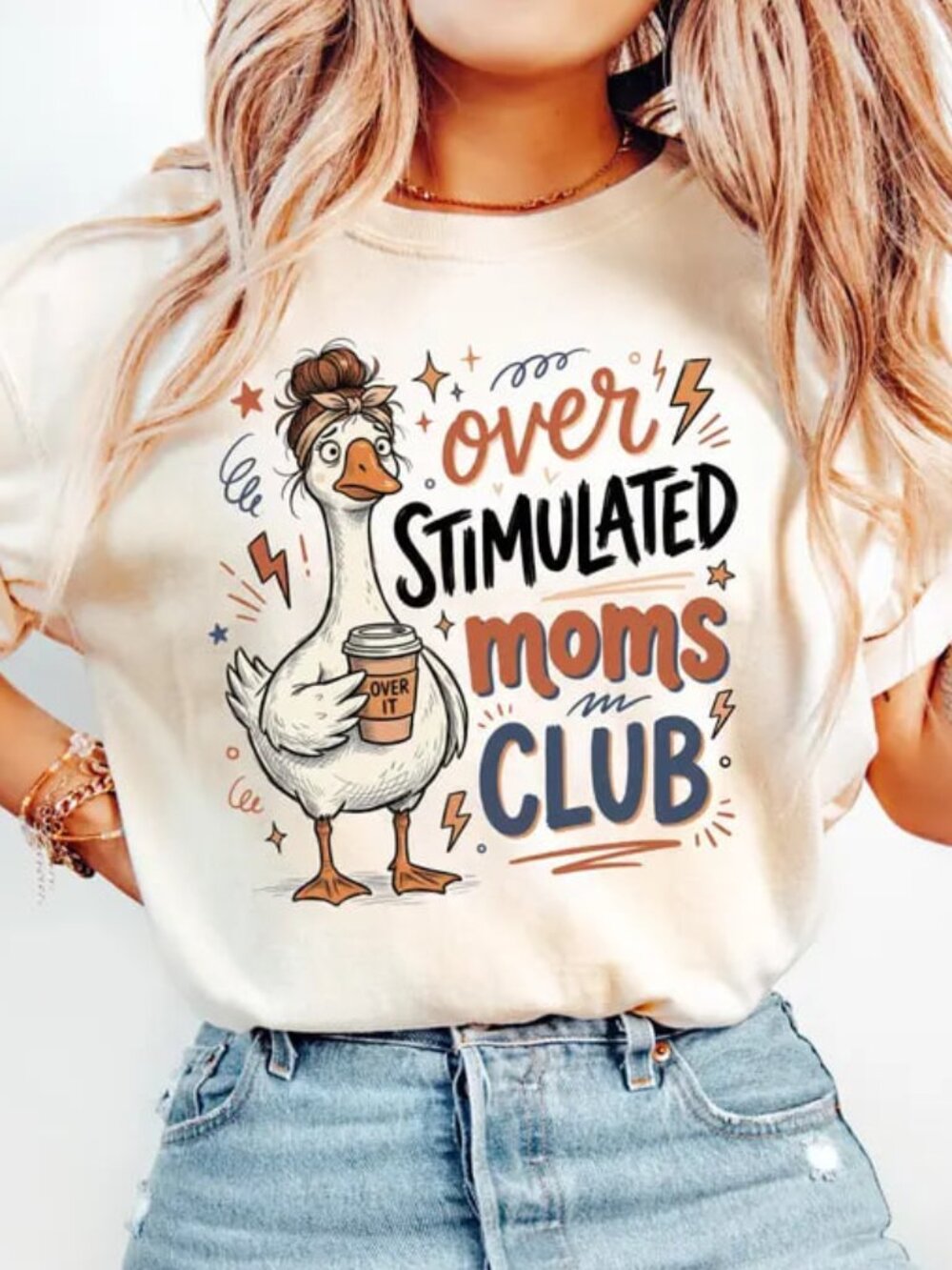 Overstimulated Moms Club Shirt, Funny Mom Tee, Mom Humor T-shirt